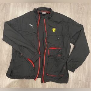 Puma Ferrari Performance Driving Jacket Racing Logo size Large l Black $398